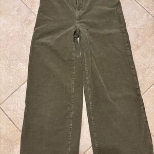 Banana Republic Women Green Corduroy Pants